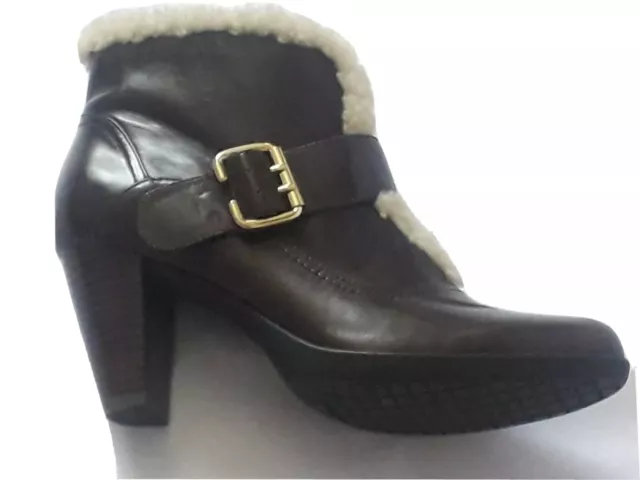STACATTO LADIES DARK BROWN BUCKLE ANKLE BOOTS UK  SIZE 6  *** Superb condition