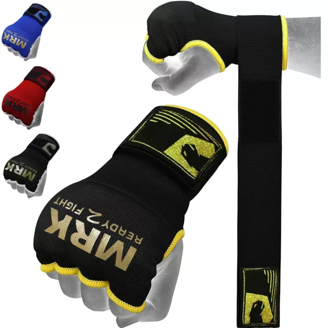MRK Kids Boxing Gel Inner Gloves Hand Wraps 75cm Long Wrist Straps MMA Bandages