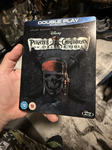 PIRATES OF THE Caribbean On Stranger Tides Blu Ray & DVD Steelbook USED ...
