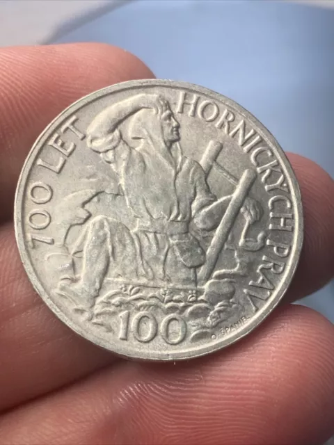 1949 Tschechoslowakei 0,500 Silber 100 Korun Münze