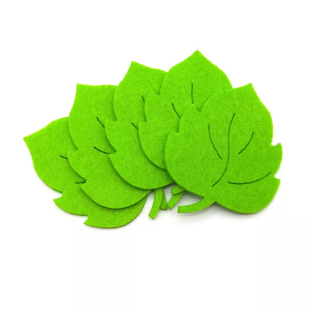 10 Stck. Traubenblätter grün Filz Vlies Patches zum Selbermachen Handwerk Wanddekor Zubehör 3