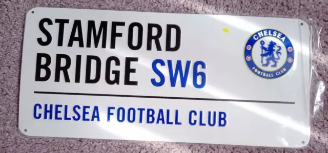 NEW Chelsea Football Club Fc Street Sign Stamford Bridge 40 X 18cms.CHARITY SALE