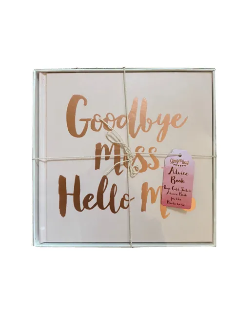 Ginger Ray - Oro Rosa Lámina Adiós Miss. Libro de consejos de Hello Mrs - Team Bride
