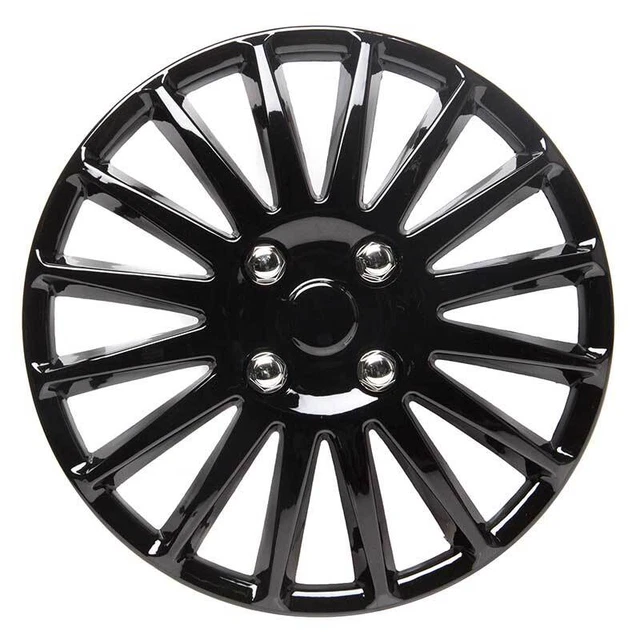 TopTech Speed 14 Inch Wheel Trim Set Gloss Black Set of 4 Hub Caps Covers