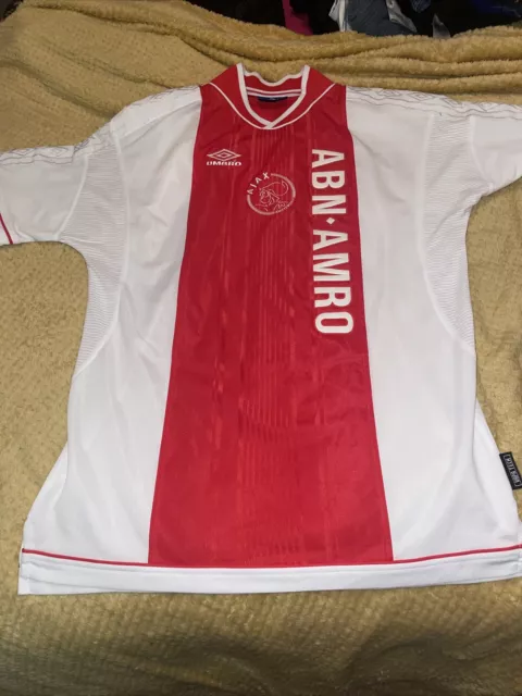 Ajax Amsterdam Heimshirt 99/00 XL 9 Machlas möglicherweise passend getragen.