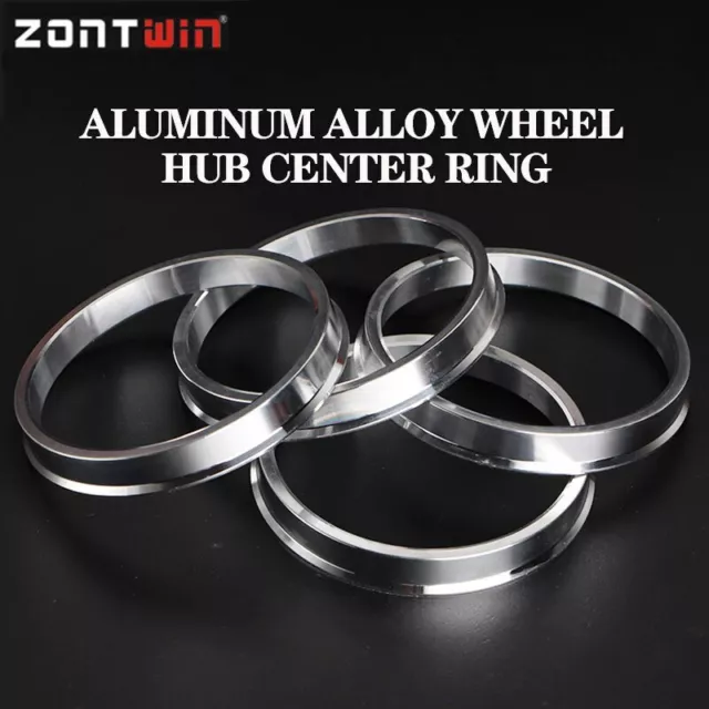 4pcs Aluminium 64.1mm to 60.1mm Wheel Hub Centric Rings Centre Bore Spigot Rings