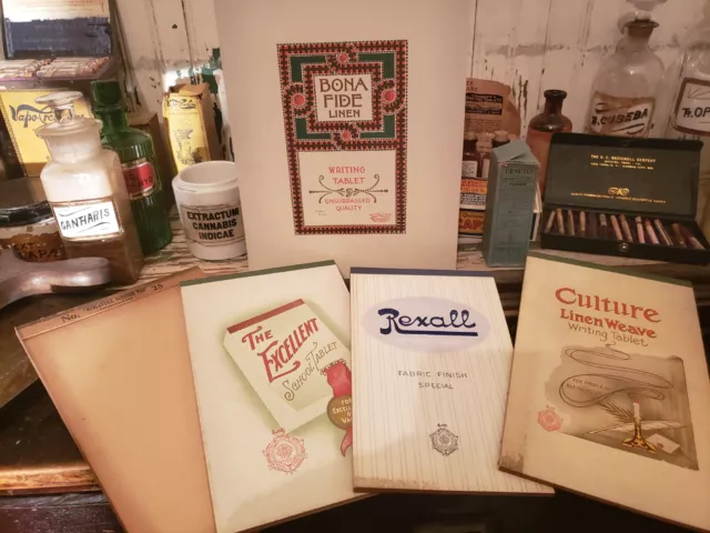 Rexall Drugstore Writing Tablet Lot, Aquired From Bennettsville Sc Drugstore