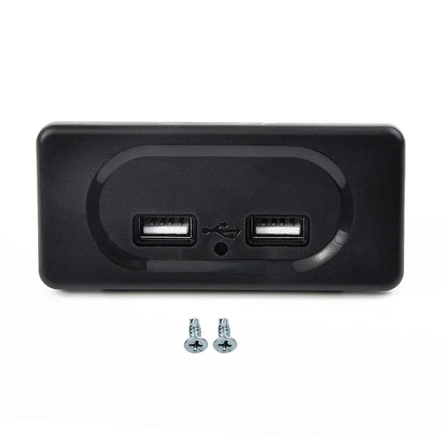 DC5V/3.1A 2 USB Ports Charger Socket Fit For 12V Car/Boat/Motorhome/Caravan