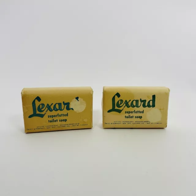 Barra de jabón para inodoro Lexard superengrasado de colección 3,5 oz nuevo de lote antiguo Swift & Co. rara años 50 años 60
