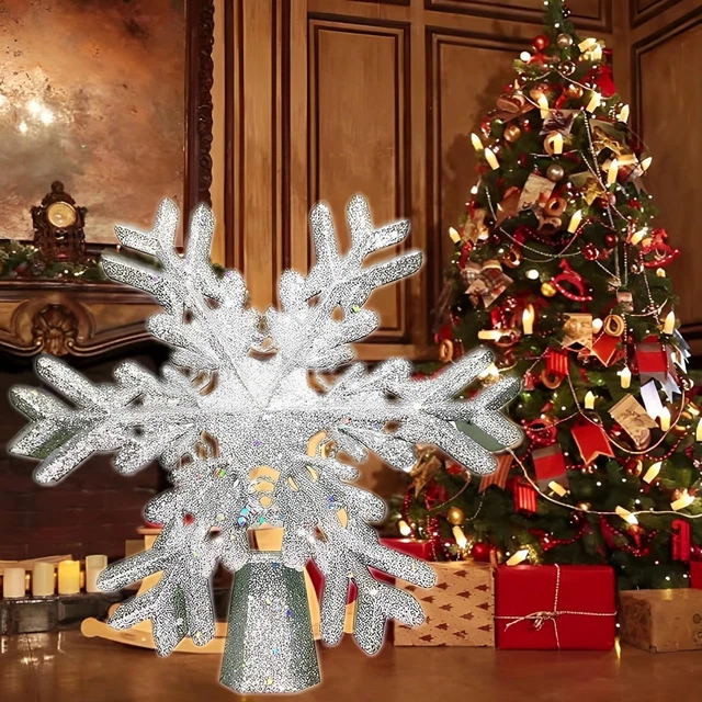 CHRISTMAS TREE TOPPER Lighted Star Tree Topper with LED Rotating