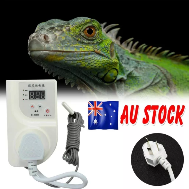 Digital Thermostat Controller for Pet Reptile Snake Temperature Control AU Plug