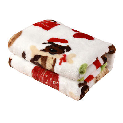 Puppy Dog Blanket Warm Soft Cat Sleep Flannel Pet Mat Bed Cushion Small Animals