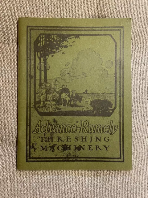 1970s ADVANCE RUMELY Threshing Machinery Catalog 1913/14 Steam Traction Engine