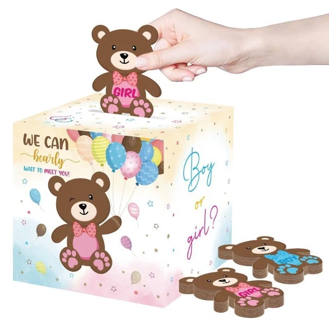 Gender Reveal Party  Gender Reveal Voting Box with 24 Boy and Girl Cards 3