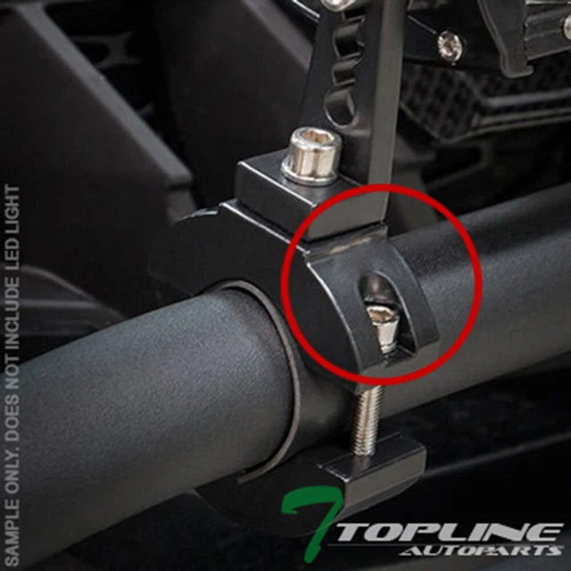 Texture Blk 1.25" Tube Bar Roll Cage Mount Bracket Clamps For LED Light frc T48