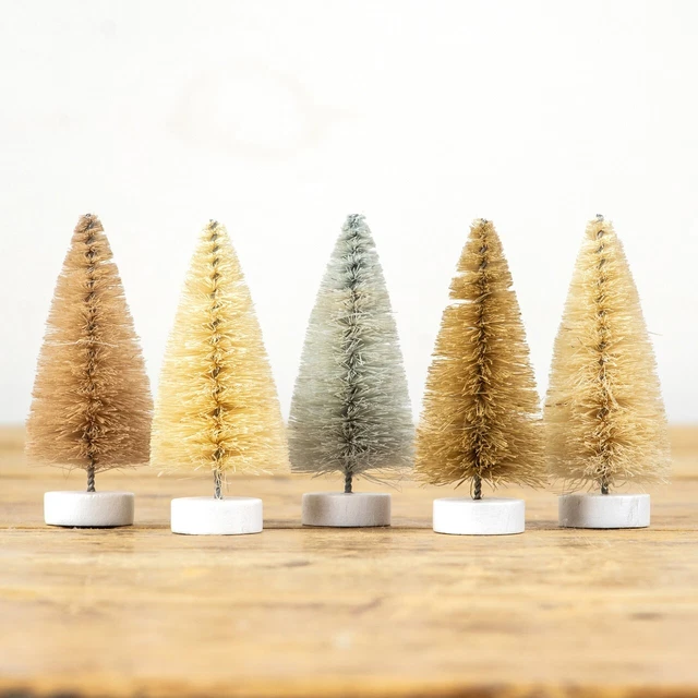 7" Bottle Brush Trees, Choice of Neutral Colors, Ragon House