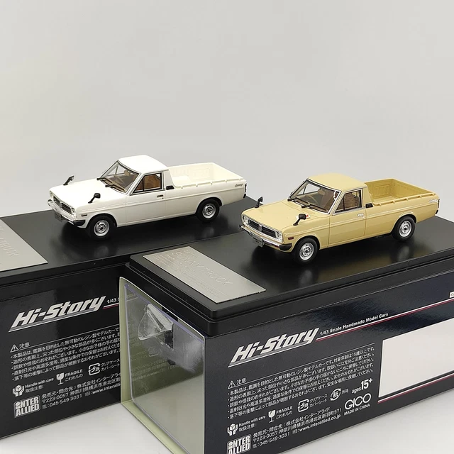 HI STORY 1/43 NISSAN SUNNY Coupe GL 1969 Sunshine White Painted
