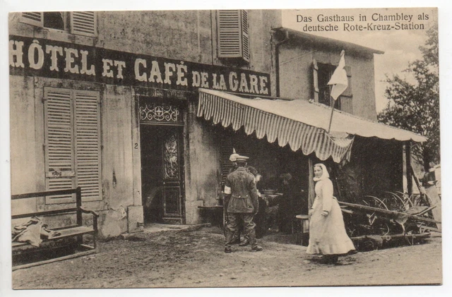 CHAMBLEY Meurthe et moselle CPA 54 Feldpost hotel et café de la gare  Gasthaus