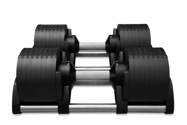 NOMAD FITNESS 2 x 25kg Adjustable Dumbbells Selectabell Pair 10