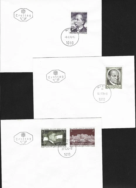 FDC-Lot (1970) 18 FDC, (siehe 6 Bilder)