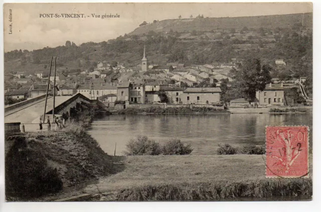 PONT SAINT VINCENT - Meurthe et Moselle - CPA 54 - vue generale et le pont