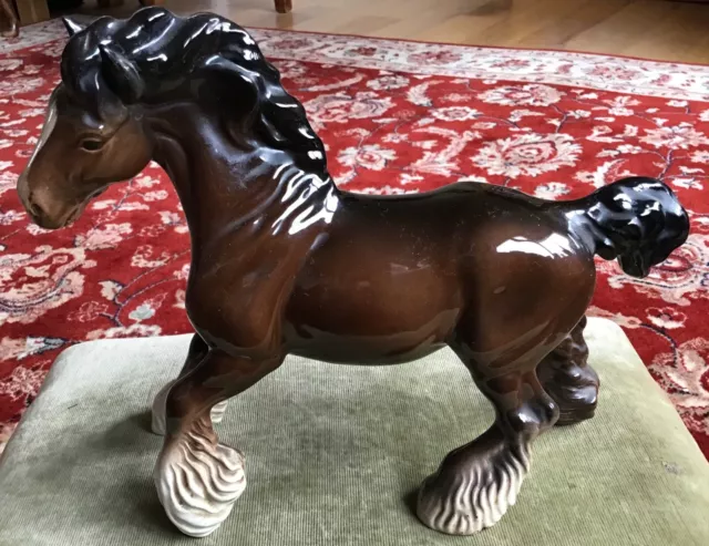 Vintage Large Beswick Cantering Shire Cart Horse