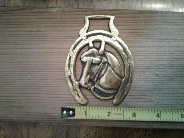 Vintage Brass Bridal Medallion - Good Luck Symbol Made In England