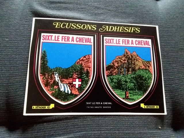 Vintage Sixt crest high horseshoe Savoy mountain alps sticker
