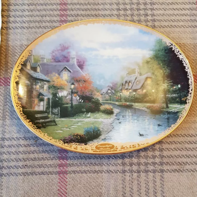 Collectors Plate Thomas Kinkade Lamplight Brooke