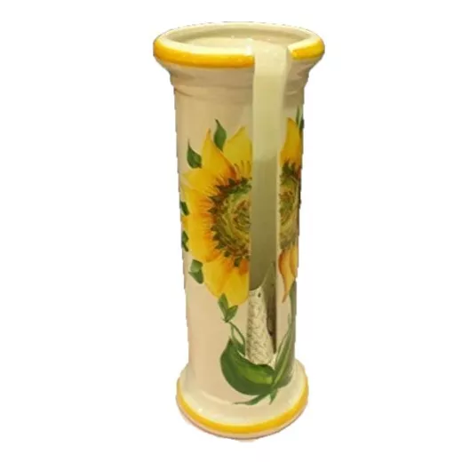 PORTABICCHIERINI PORTA BICCHIERI CAFFE' LIQUORE IN CERAMICA GIRASOLE 10ØX26h CM