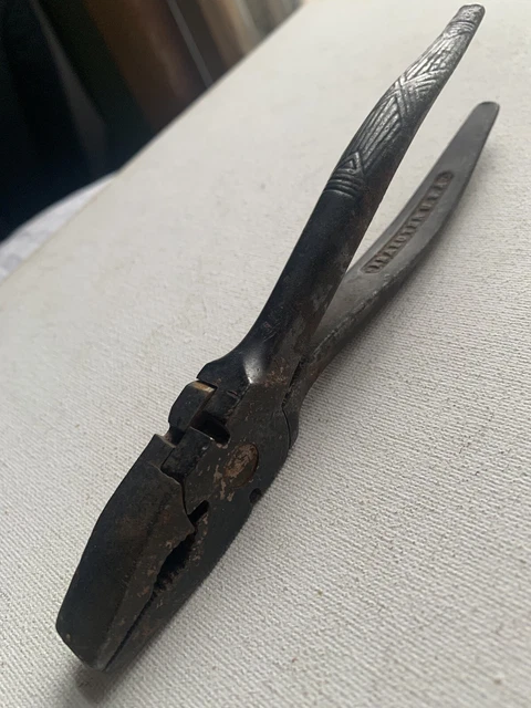 Antique KRAEUTER USA 6 1/2" Lineman's Universal Combination Pliers Vintage