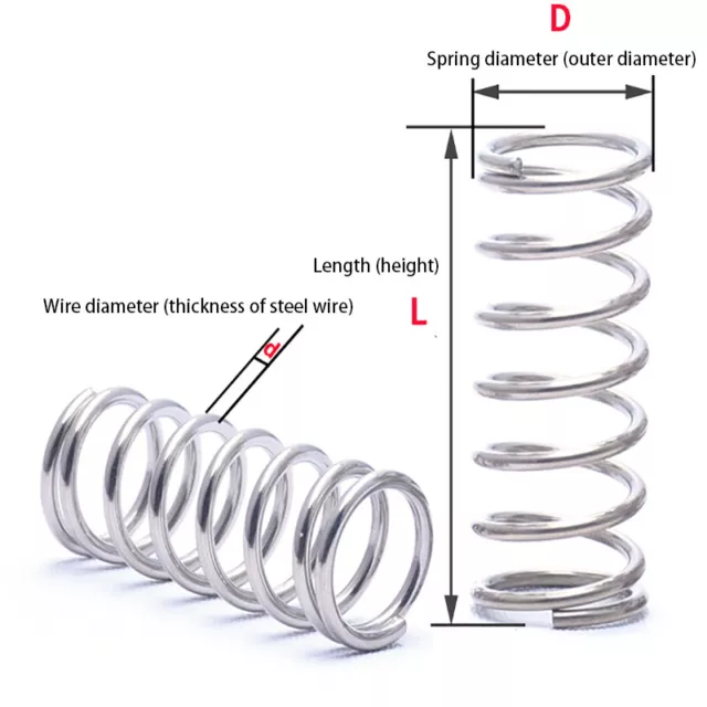 Compression Spring 304 Stainless Steel Shock Absorption Wire Diameter 2.0-2.5mm 3