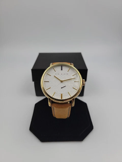 Ted Baker Men's Hamilton Case Gold-Tone White Dial Wristwatch - Model TE15193011