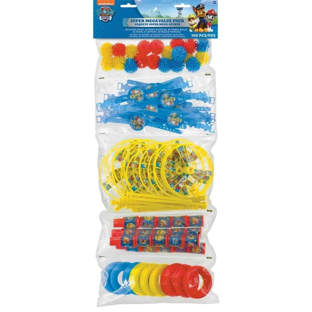PAW PATROL SUPER Mega Value Party Favors Pack Birthday 100 pieces New