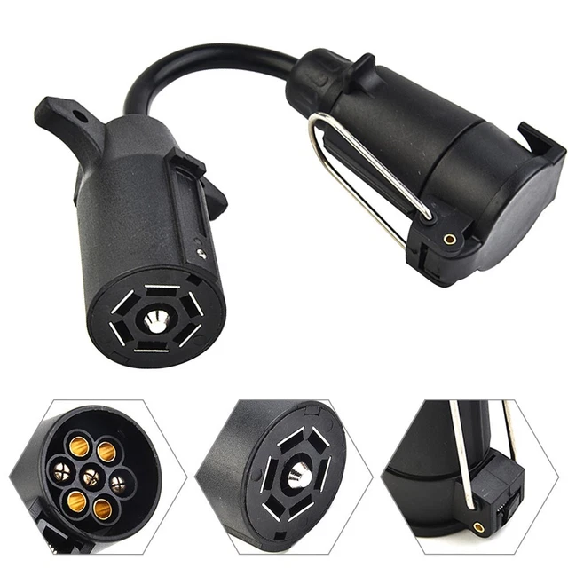 7 Lama Rv A 7-Way Perno Rimorchio Connettore Adattatore 7 Luce Convertitore