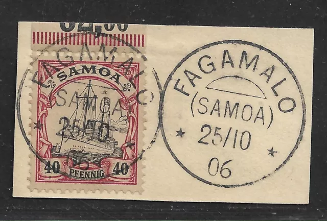 Samoa ° Fagamalo 25.10.06  2 x auf Luxus Briefstück Minr. 13 o ArGe je 40 €