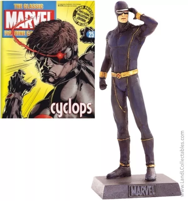 Classic Marvel Figurine Collection Eaglemoss 2007 Statue #25 Cyclops +Mag