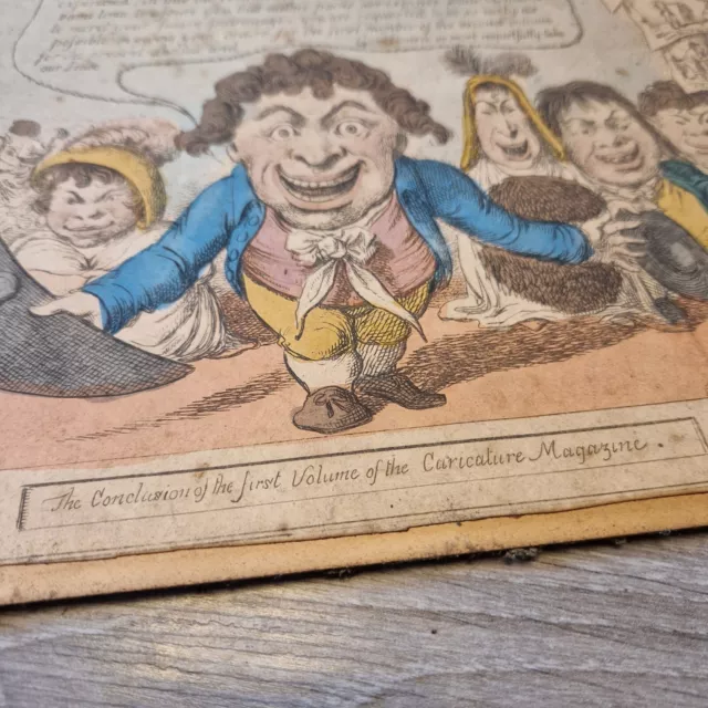 1807 The Conclusion Of The First Volume Of The Caricature Magazine Antique Rare 3