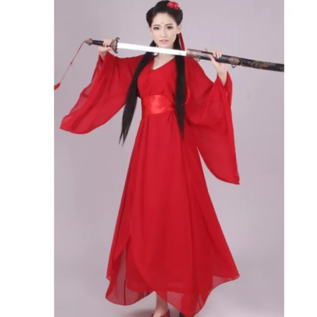 Abbigliamento Fata Donna Hanfu Abito Ragazza Antico Cosplay Cinese Danza Costume Morbido 3