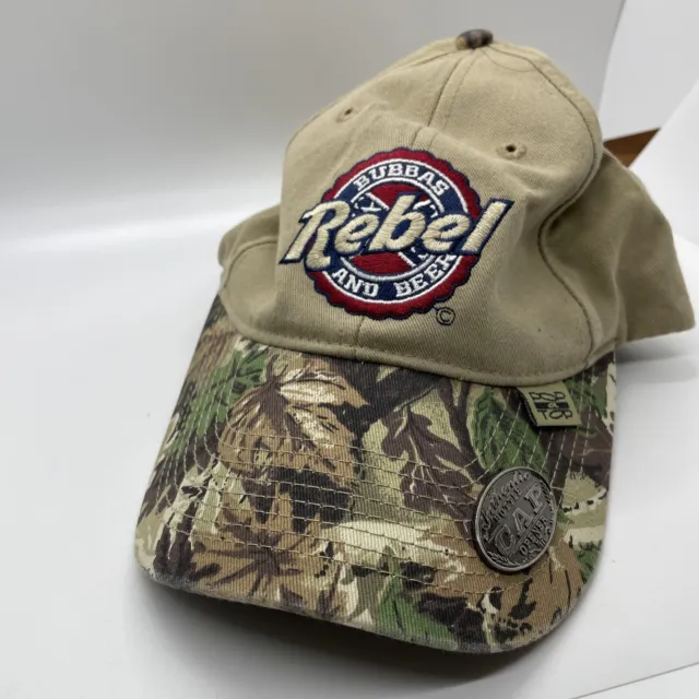Bubbas and Beers Rebel Pop a Top Hat With Built in Bottle Opener Camo Adjustable