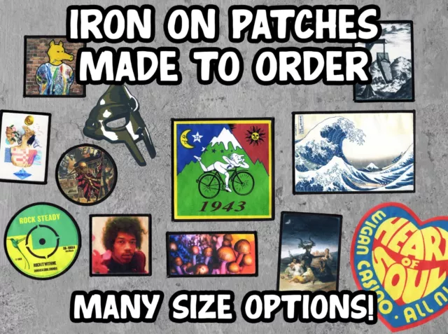 Iron/Sew On Patches Made To Order Your Image Personalised Custom Patch QUALITY