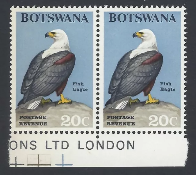 AOP Botswana #27 1967 20c Fish Eagle pair MNH