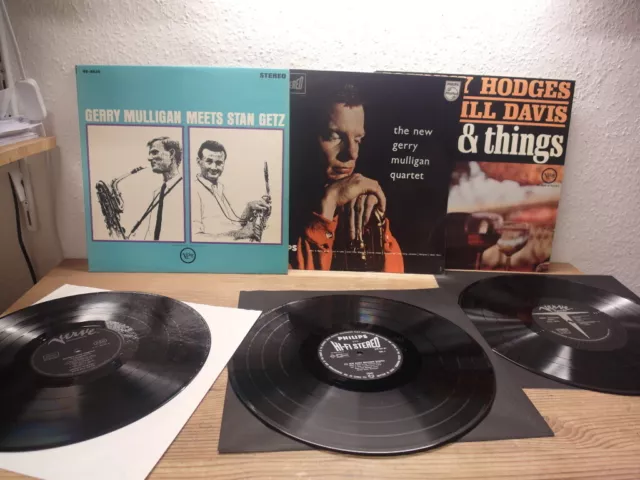 Stan Getz, Gerry Mulligan Quartet, Johnny Hodges 3x Vinyl Lp Jazz, Bop