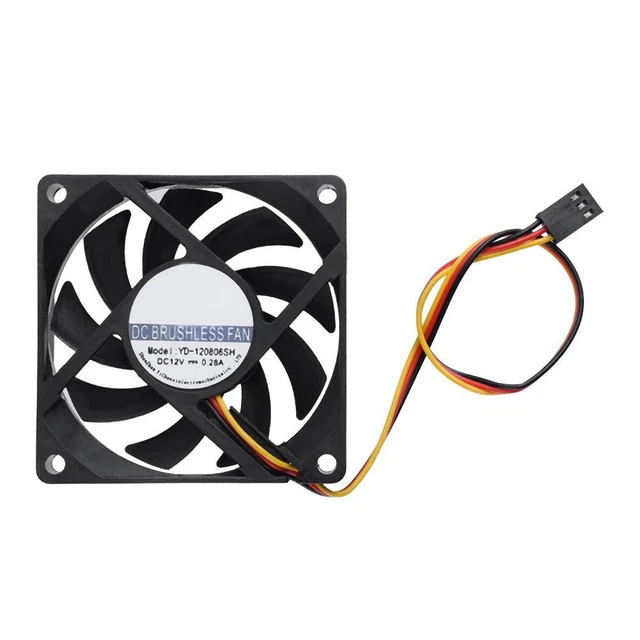 Resistente al agua YD-120806SH 12V 68x68x15mm bajo ruido ventilador de CC sin escobillas