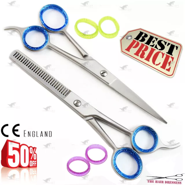 DOG GROOMING THINNING SCISSORS ThICK HAIR FUR EAR FACE COAT TRIMMING PET SHEARS