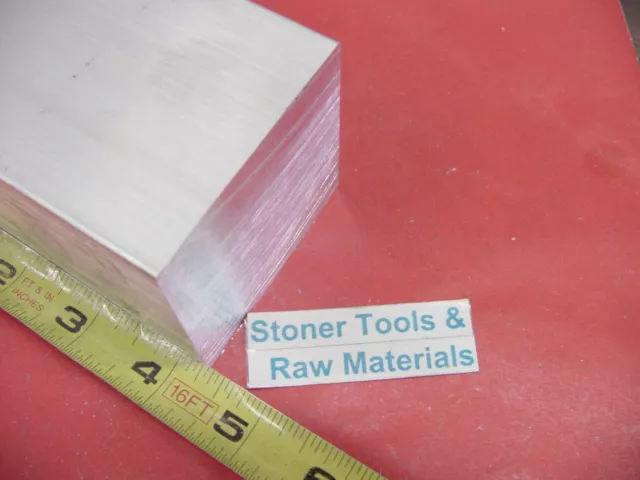 2 Pieces 2-1/4"x 2-1/4" ALUMINUM SQUARE 6061 SOLID BAR 4-1/4" long T6 Mill Stock