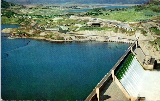 Aerial View, GRAND COULEE DAM, Washington Postcard - Mike Roberts