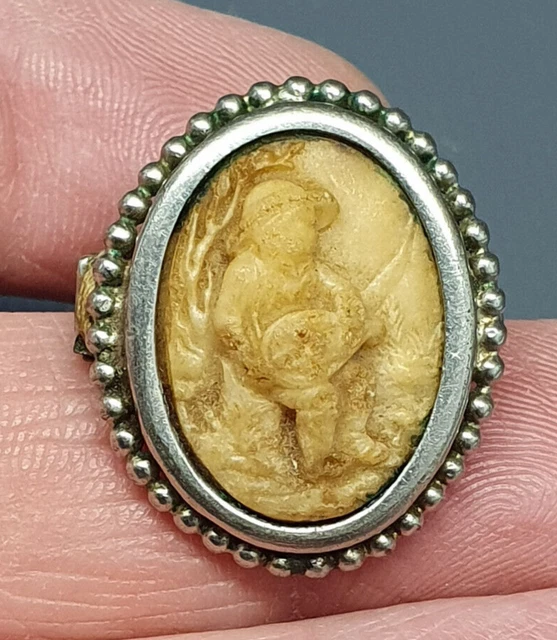 Broche Ancienne En Or 18K 750 - Début XIXème - Poinçon Bélier - Avec Pierres (améthyste, Citrine)