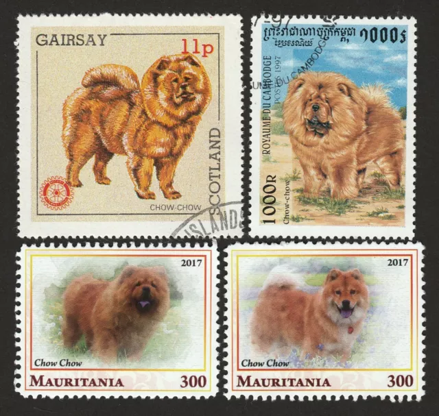 CHOW CHOW ** Int'l Dog Postage Stamp Art Collection ** Great Gift Idea **