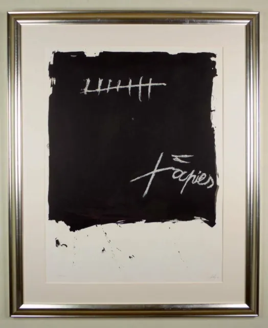 Antoni Tapies Lithograph Signed Framed Genuine 116/150